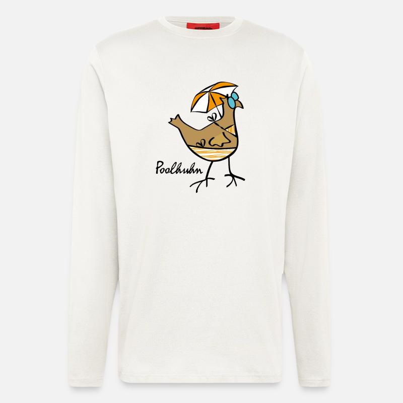RIKELS Poolhuhn 2026 - Langarmshirt - made by SPREAD  - OFF WHITE