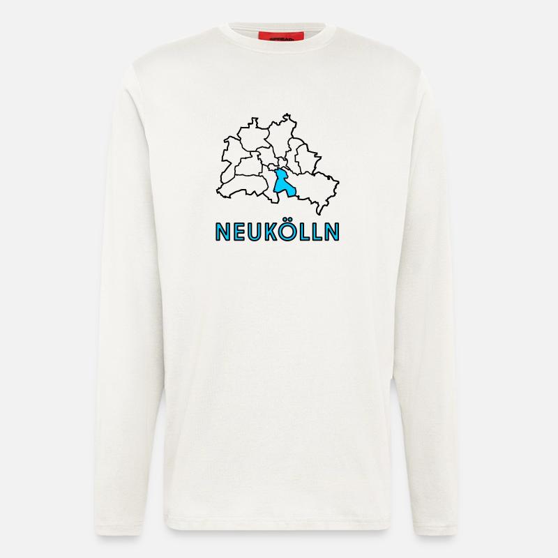 NEUKÖLLN, Stadtteil von Berlin - Langarmshirt - made by SPREAD  - OFF WHITE