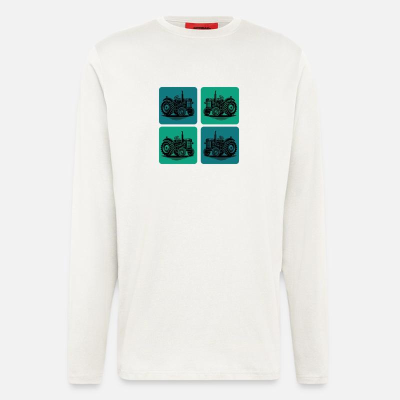 Traktor Design - Langarmshirt - made by SPREAD  - OFF WHITE