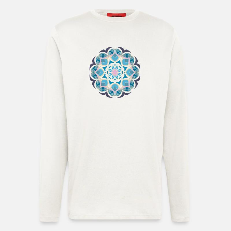 Beach day Mandala - Langarmshirt - made by SPREAD  - OFF WHITE