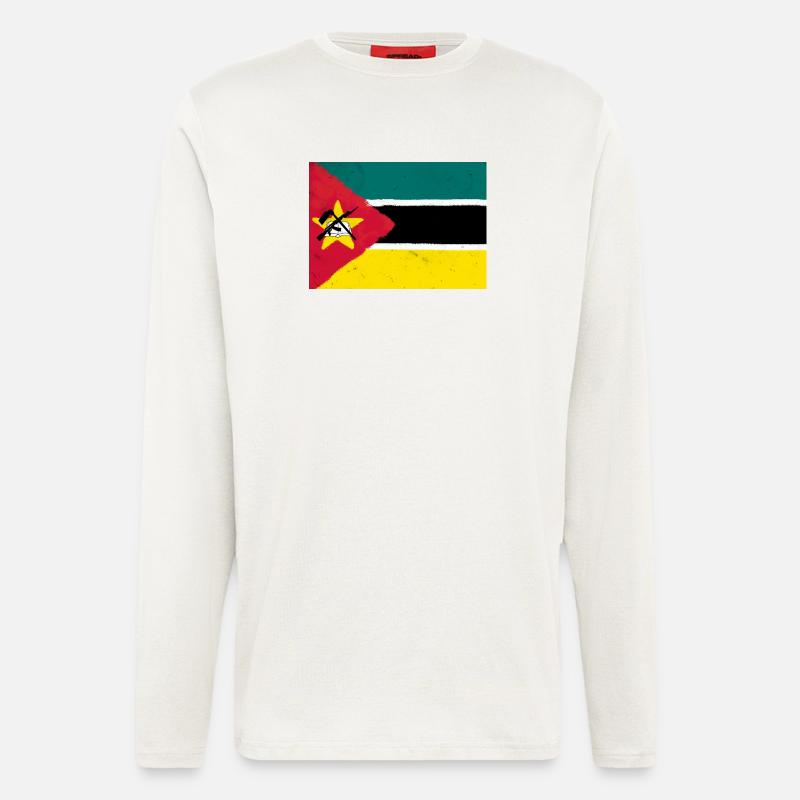 Flagge von Mosambik - Langarmshirt - made by SPREAD  - OFF WHITE