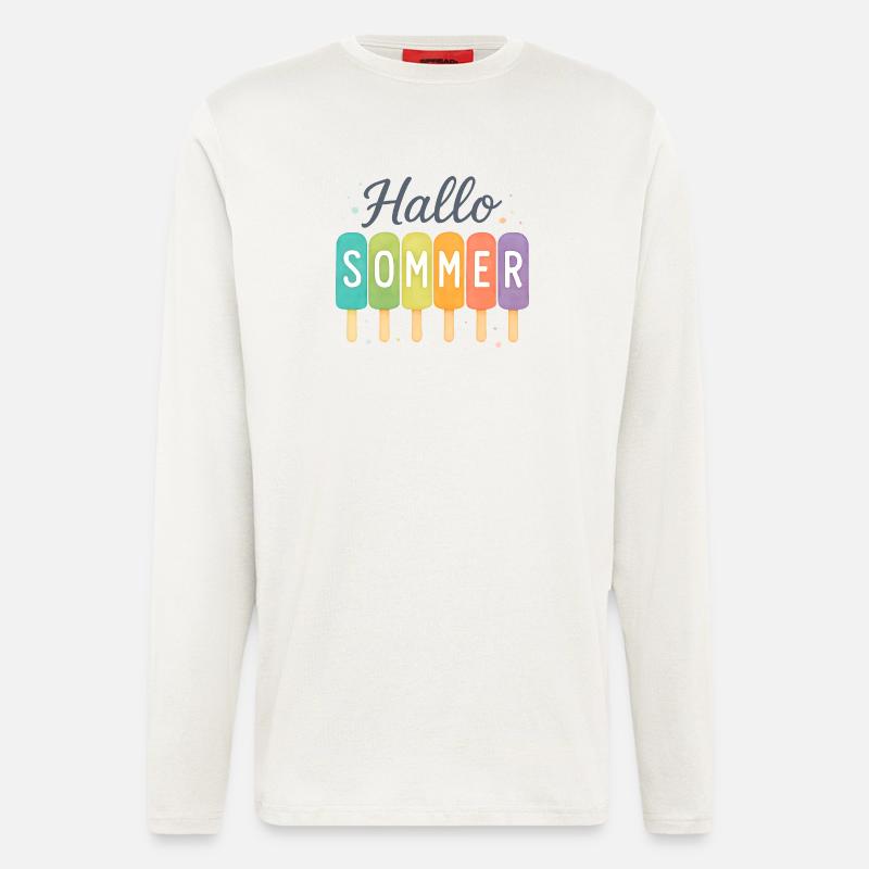Hallo Sommer - Eiszeit beginnt - Langarmshirt - made by SPREAD  - OFF WHITE