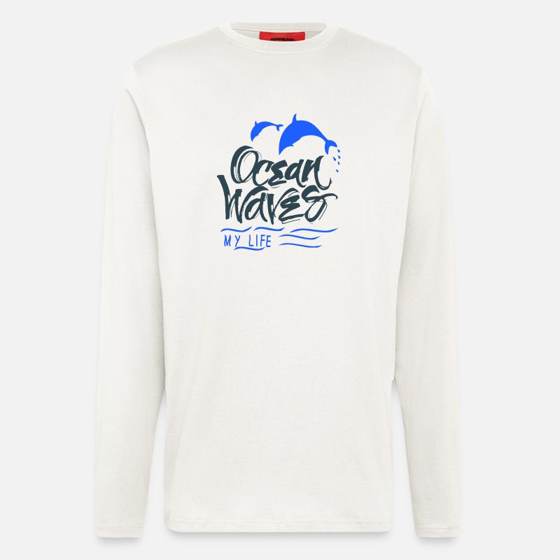 Ocean Delfine - Langarmshirt - made by SPREAD  - OFF WHITE