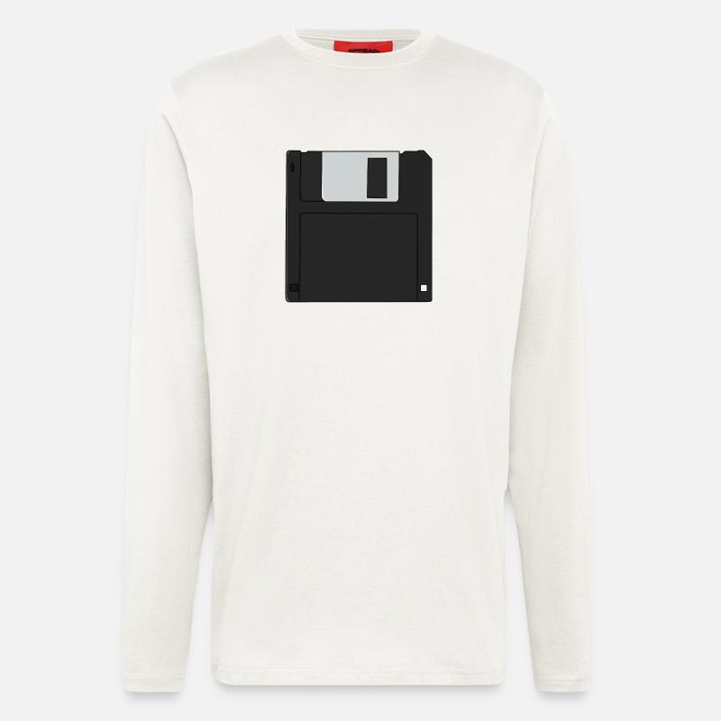 Nostalgic 3½ inch Diskette Retro Floppy Disk - Longsleeve - made by SPREAD  - OFF WHITE