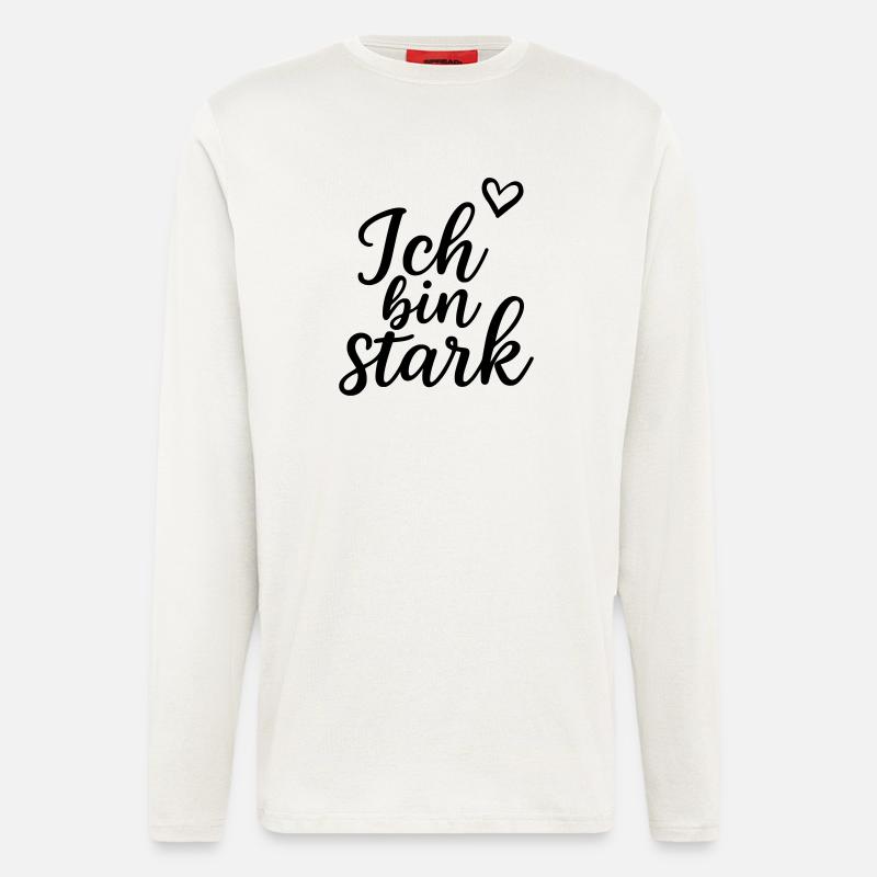 Ich bin stark - Langarmshirt - made by SPREAD  - OFF WHITE