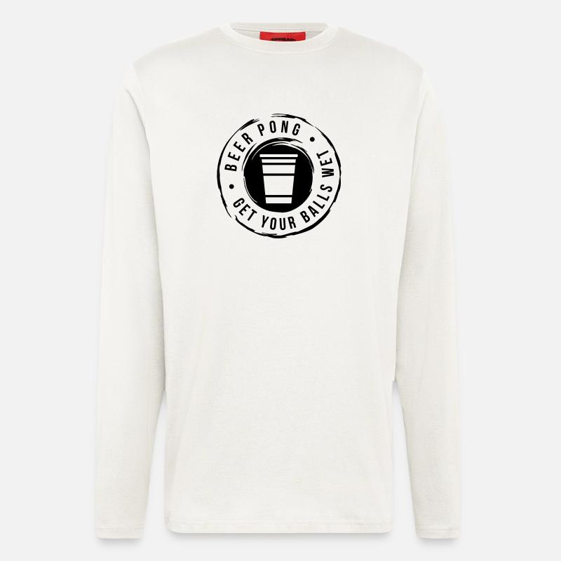 Bier Pong Balls wet - Langarmshirt - made by SPREAD  - OFF WHITE