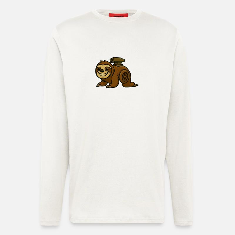 Faultier Turbo Design - Langarmshirt - made by SPREAD  - OFF WHITE