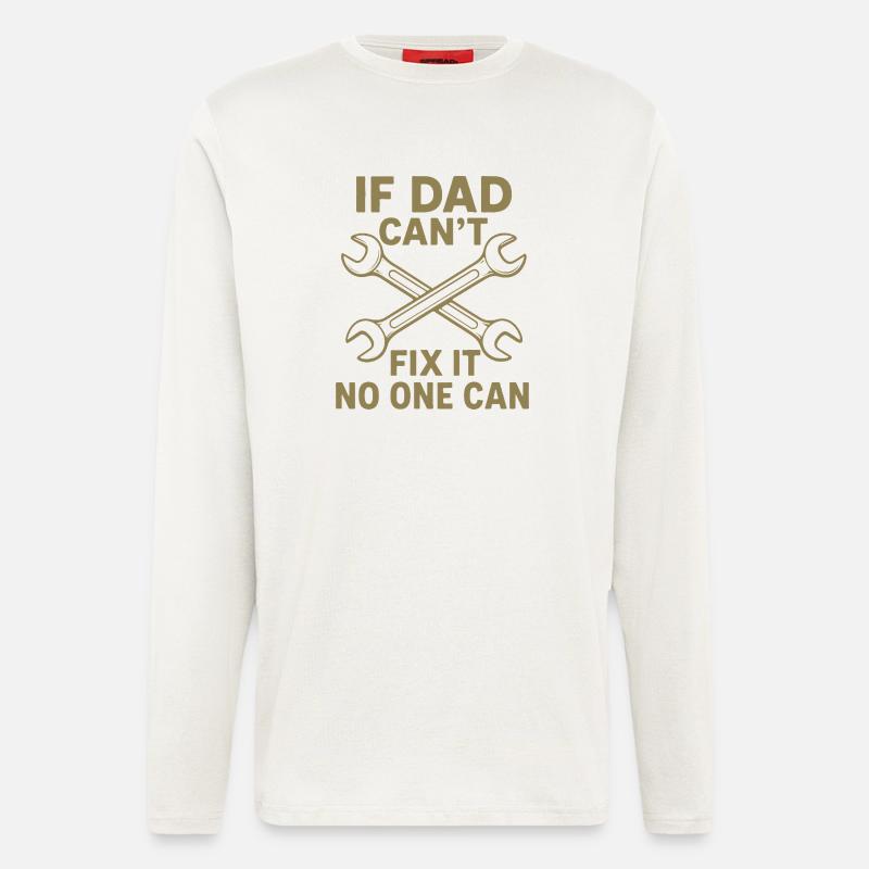 Papa Vater Dad Sprüche Heimwerker Handwerker - Langarmshirt - made by SPREAD  - OFF WHITE