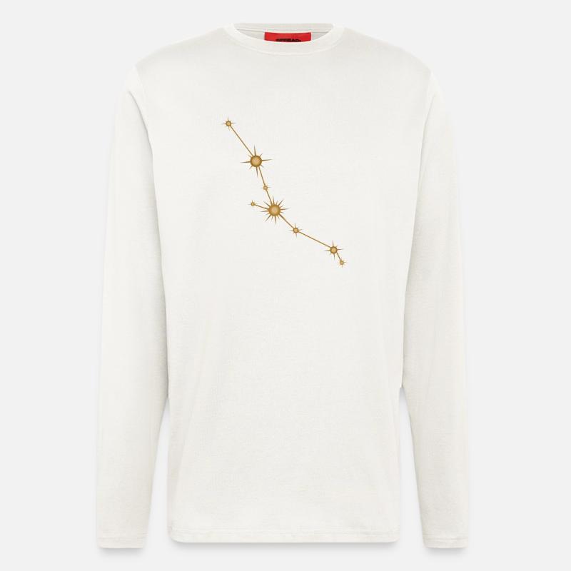 Sternbild Stier Sternzeichen Sternzeichen Golden - Langarmshirt - made by SPREAD - OFF WHITE
