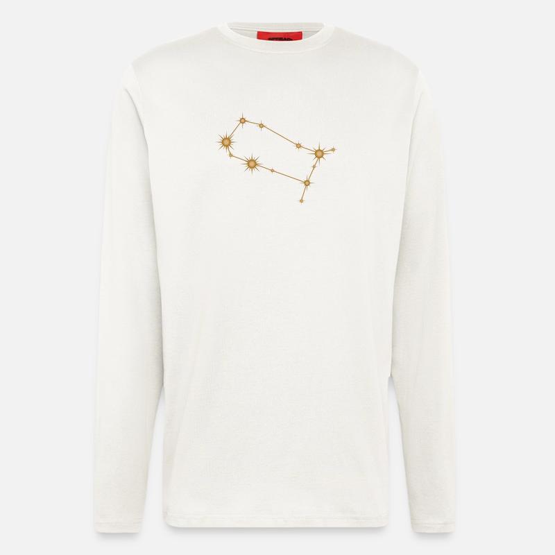 Sternbild Zwillinge Sternzeichen Sternzeichen Golden - Langarmshirt - made by SPREAD  - OFF WHITE