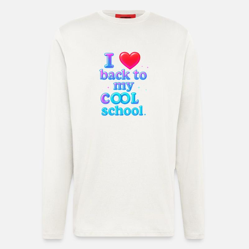Neon Retro Back to School Design - Longsleeve - made by SPREAD  - OFF WHITE