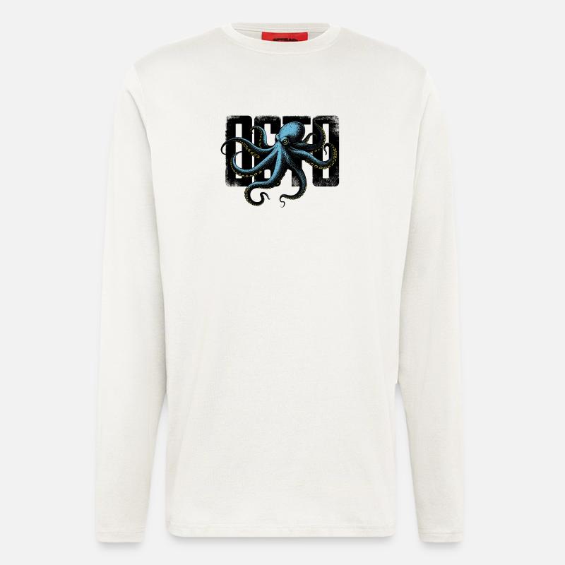 Stylized Octopus - Longsleeve - made by SPREAD  - OFF WHITE