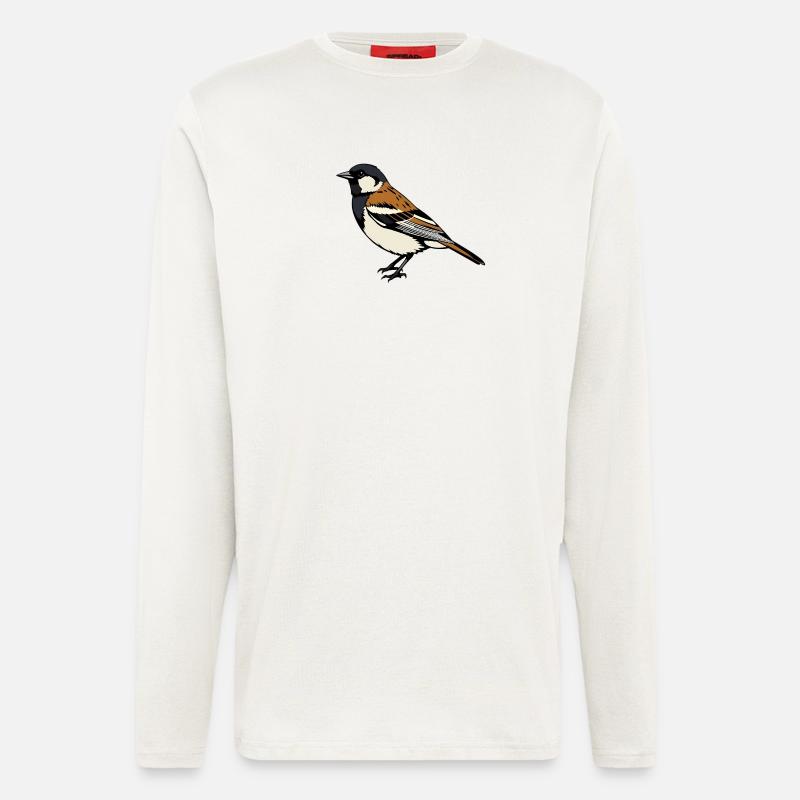 Sperling Vogel - Langarmshirt - made by SPREAD  - OFF WHITE