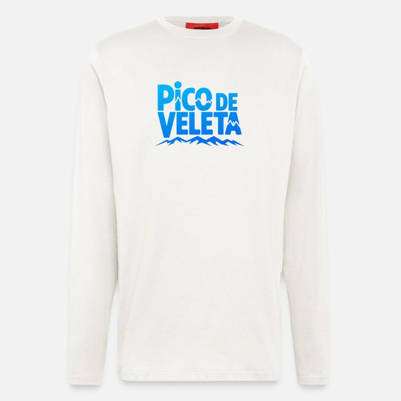 Pico de Veleta Pic Moderne Graphique - Manches longues bio décontracté fabriqué en UE - OFF WHITE