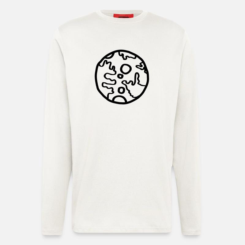 Planet Space Doodle Einfach - Langarmshirt - made by SPREAD  - OFF WHITE