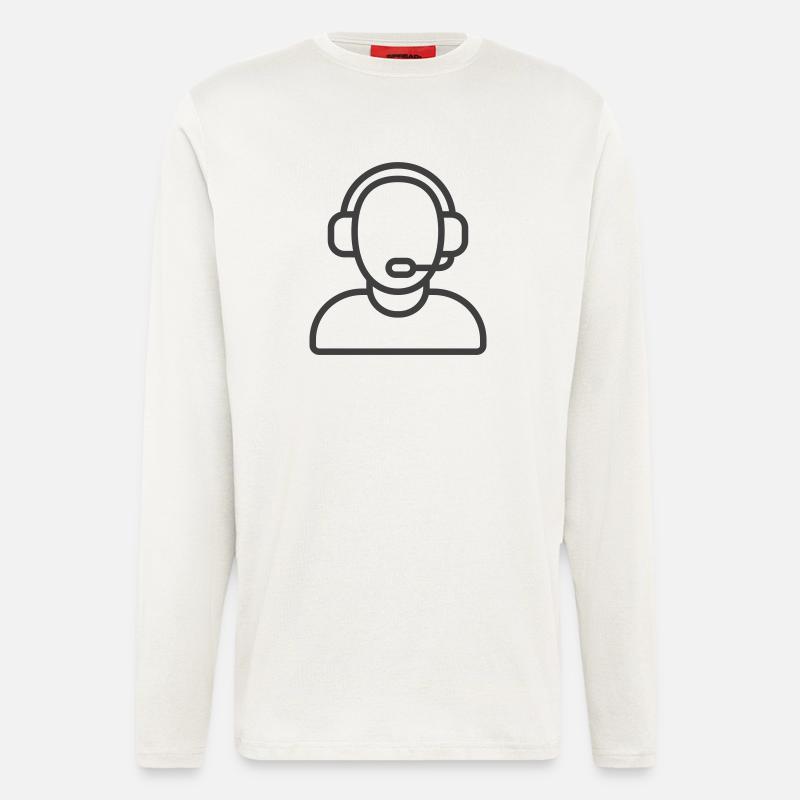 Help Desk Support icon logo - Longsleeve - made by SPREAD  - OFF WHITE
