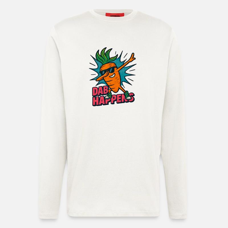 Coole Karotte Dabbing - Langarmshirt - made by SPREAD  - OFF WHITE