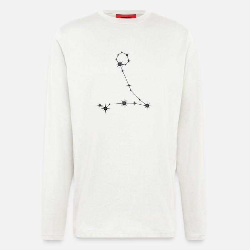 Fische Sternbild Sternzeichen Schwarz & Grau - Langarmshirt - made by SPREAD  - OFF WHITE