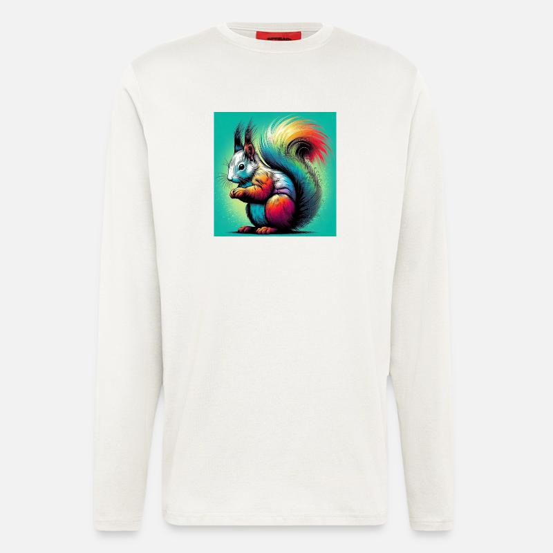 Eichhörnchen - Langarmshirt - made by SPREAD  - OFF WHITE