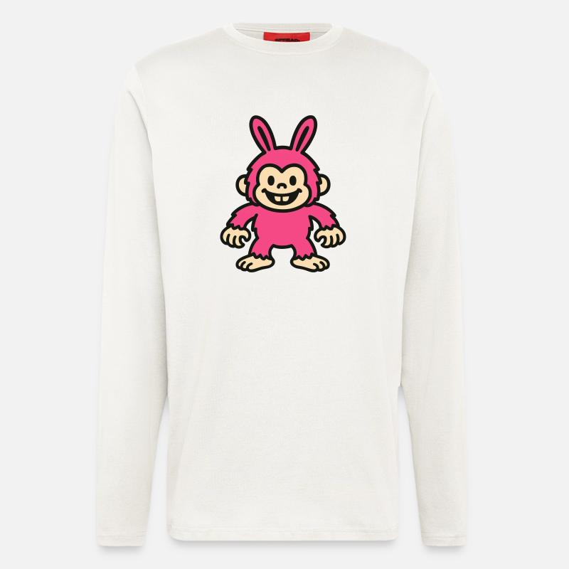 Rabbit Monkey - Langarmshirt - made by SPREAD  - OFF WHITE