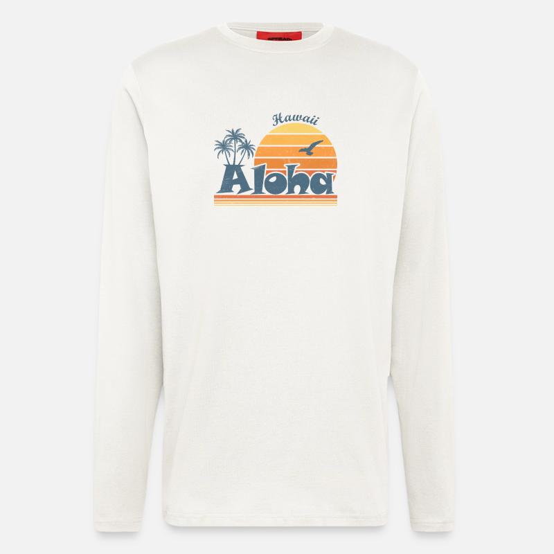 Hawaiian Sunset Aloha Design - Longsleeve - made by SPREAD  - OFF WHITE