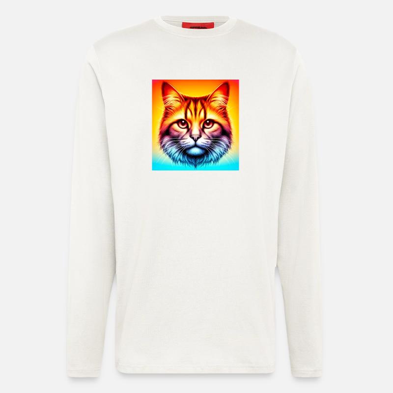 Katze - Langarmshirt - made by SPREAD - OFF WHITE