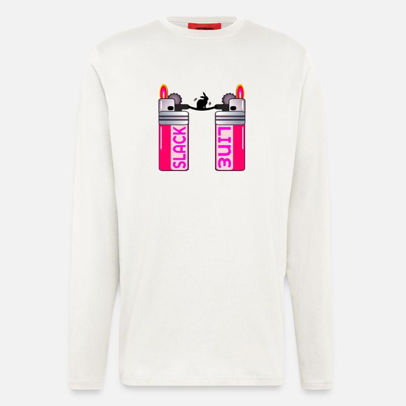 RABBIT SLACKLINING LIGHTER - Longsleeve - made by SPREAD  - OFF WHITE