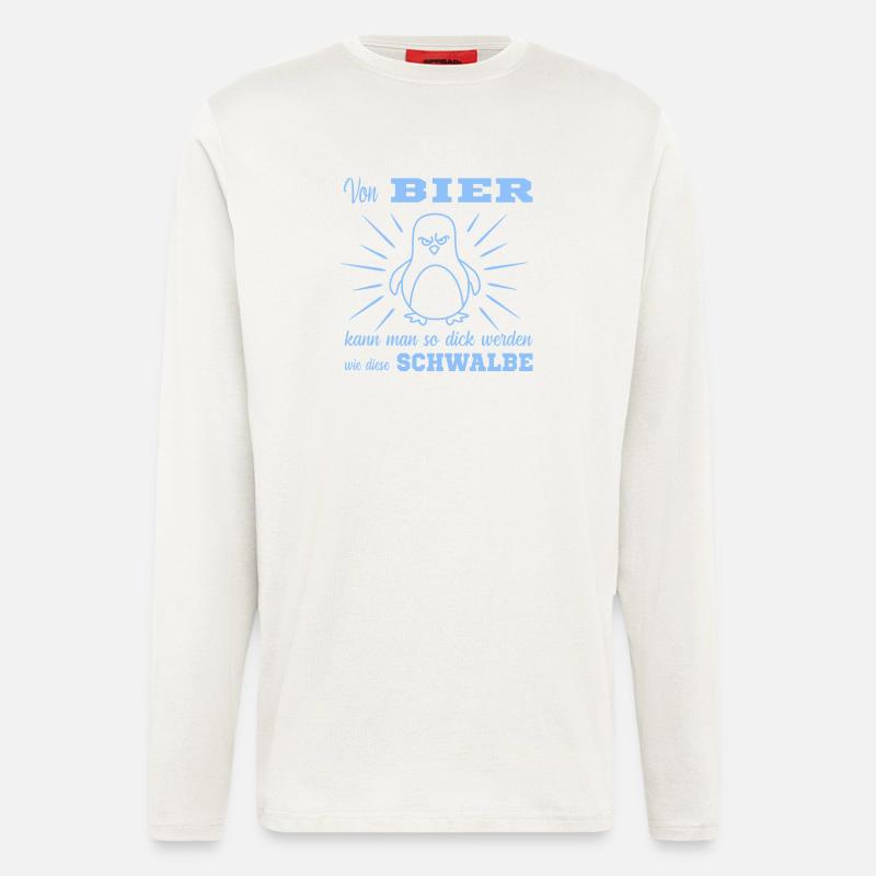 Bier Pinguin - Langarmshirt - made by SPREAD  - OFF WHITE
