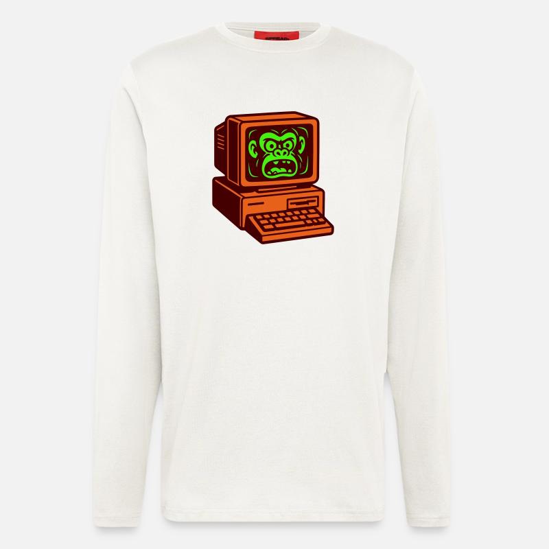Computer Monkey - Longsleeve - made by SPREAD  - OFF WHITE