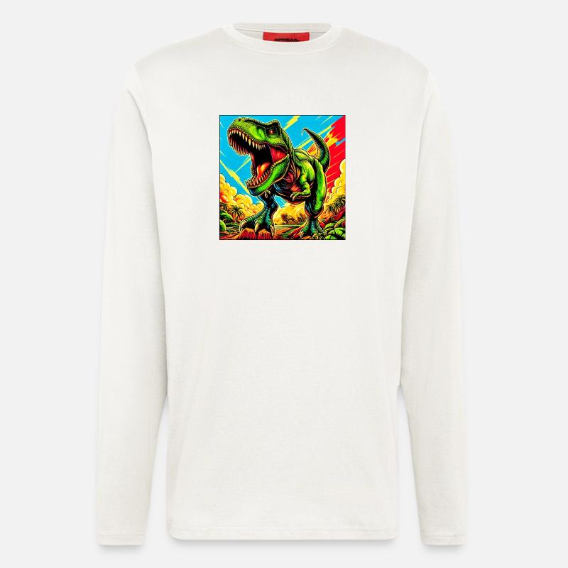 Dinosaurier - Langarmshirt - made by SPREAD  - OFF WHITE