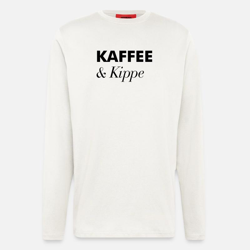 Kaffee Kippe Guten Morgen - Langarmshirt - made by SPREAD  - OFF WHITE