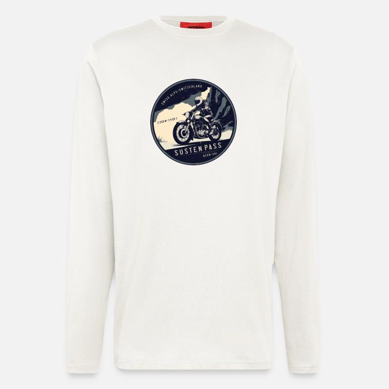 Susten Pass, Schweizer Alpen , Schweiz - Langarmshirt - made by SPREAD  - OFF WHITE