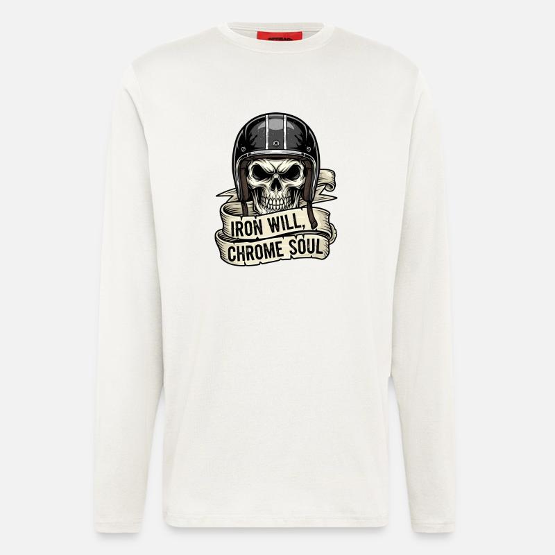 Iron Will, Chrome Soul - Langarmshirt - made by SPREAD  - OFF WHITE