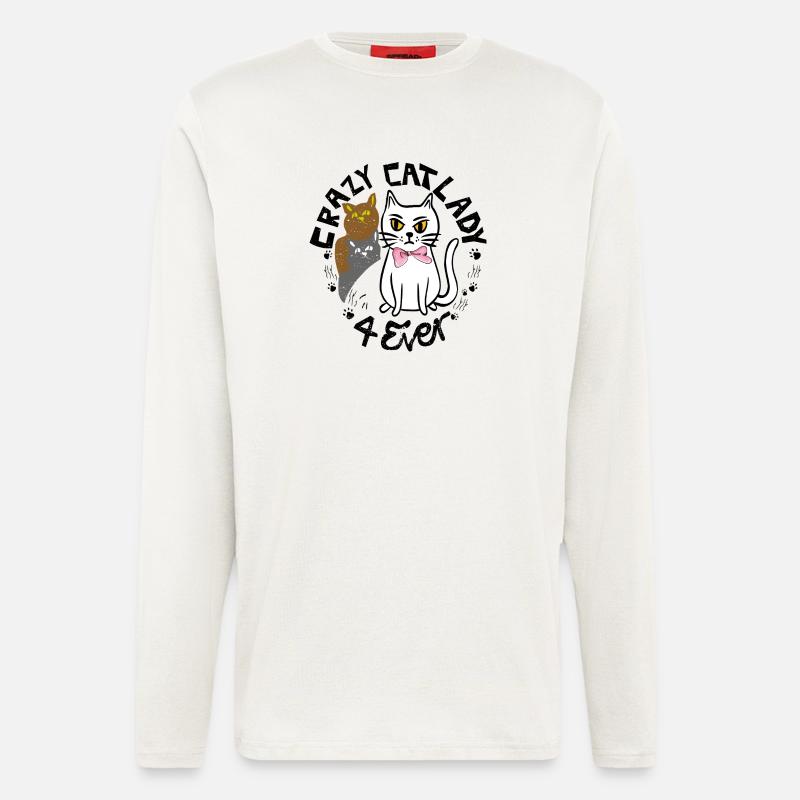 Crazy Cats - Langarmshirt - made by SPREAD  - OFF WHITE