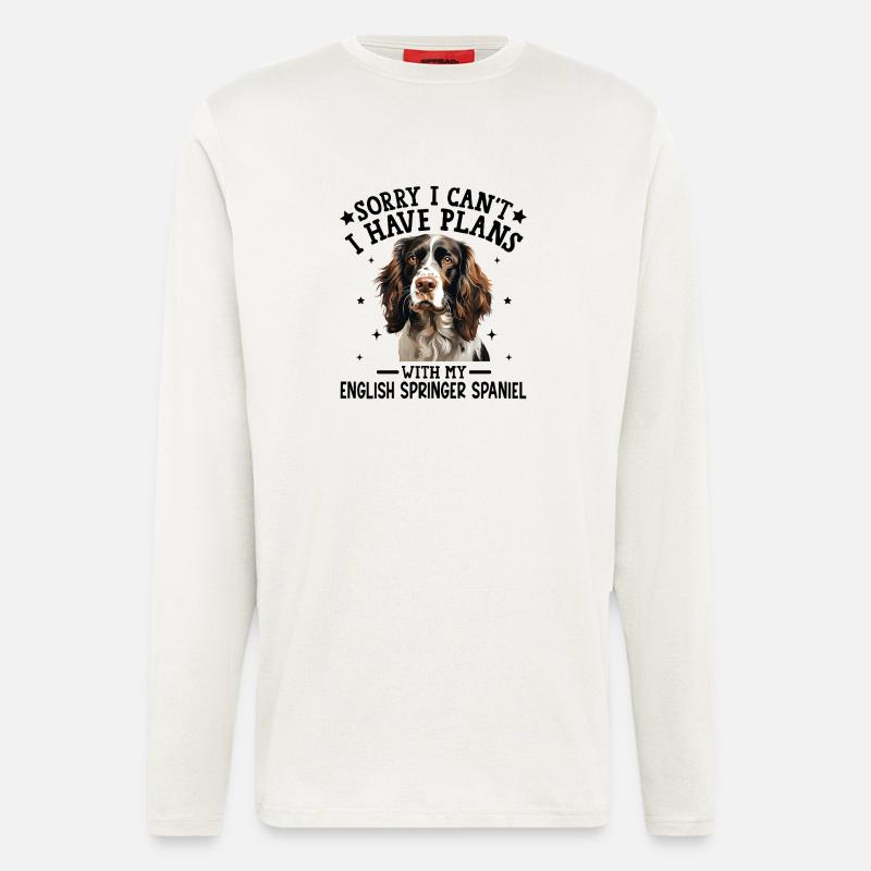Elegant Springer Spaniel Portrait Design - Longsleeve - made by SPREAD  - OFF WHITE