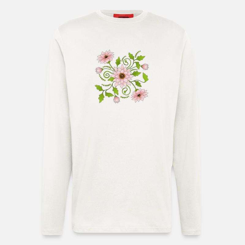 Blumen - Langarmshirt - made by SPREAD  - OFF WHITE