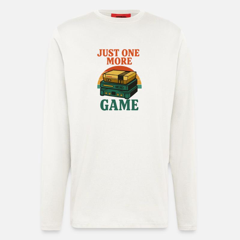 Retro gaming stack illustration - Longsleeve - made by SPREAD  - OFF WHITE