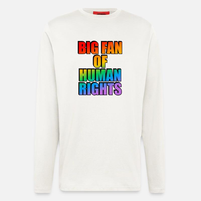 Rainbow Human Rights Celebration Tee - Longsleeve - made by SPREAD  - OFF WHITE