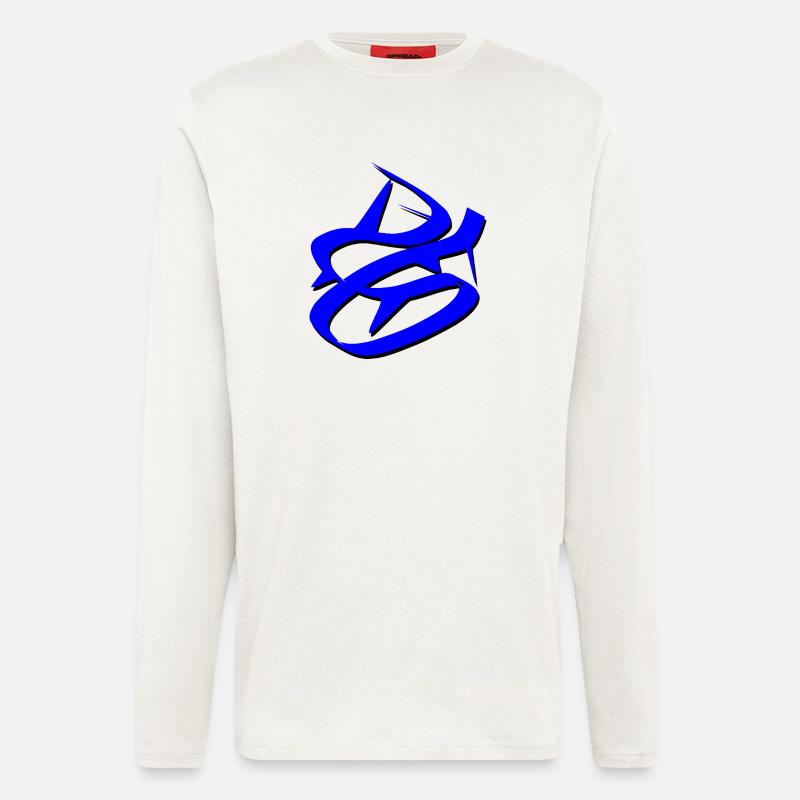 Dynamic Blue Graffiti Design - Longsleeve - made by SPREAD  - OFF WHITE