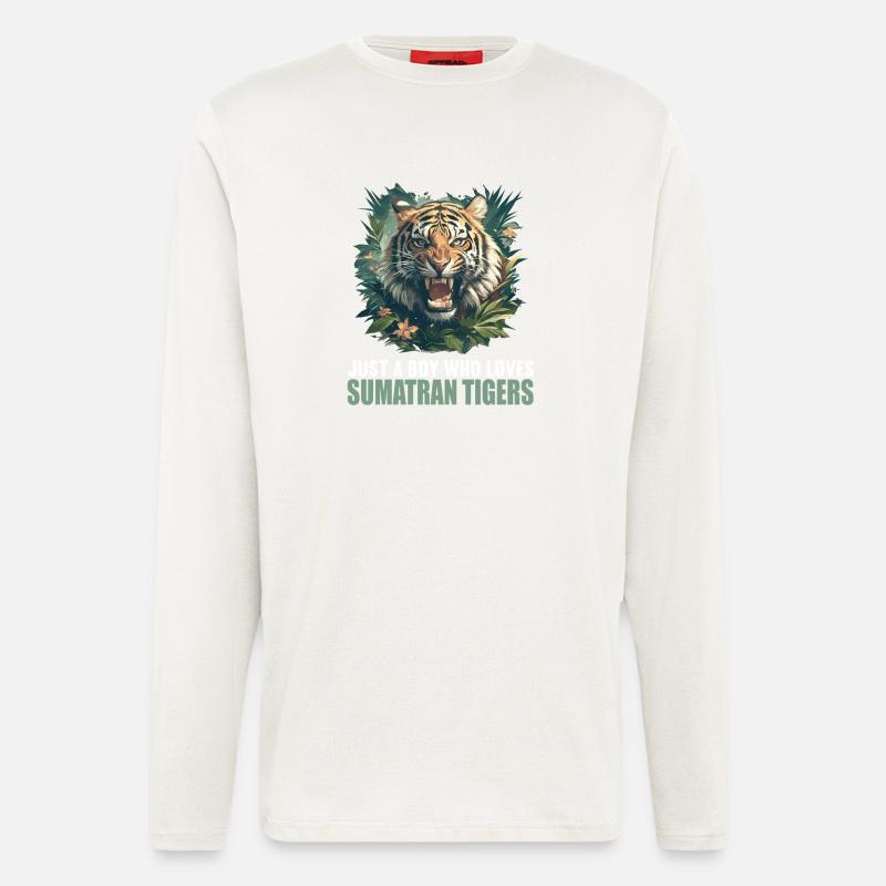 Sumatra-Tiger - Langarmshirt - made by SPREAD  - OFF WHITE