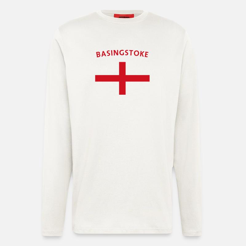 Basingstoke Emblem Retro Abzeichen - Langarmshirt - made by SPREAD  - OFF WHITE