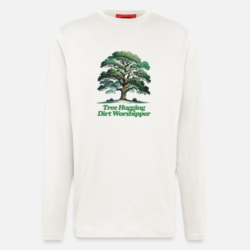 Tree Hugging Dirt Whisperer T-shirt Design - Longsleeve - made by SPREAD - OFF WHITE