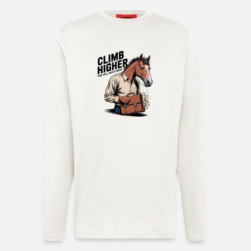 Geschäftspferd - Langarmshirt - made by SPREAD  - OFF WHITE