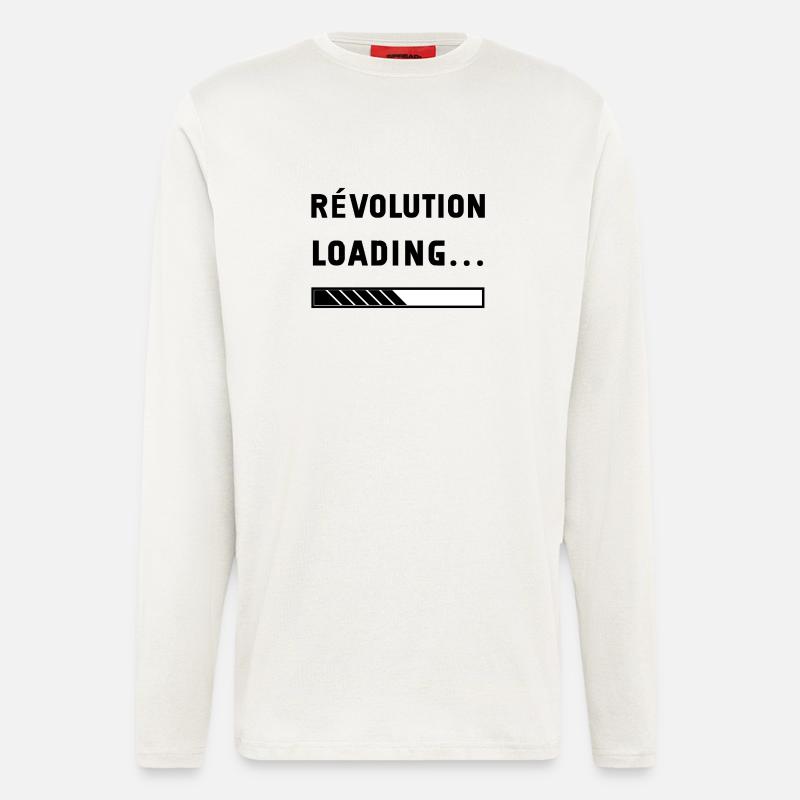 revolution loading - Manches longues bio décontracté fabriqué en UE - OFF WHITE