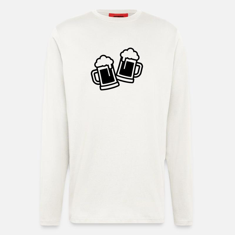 Bierkrug Bier Bierglas - Langarmshirt - made by SPREAD  - OFF WHITE