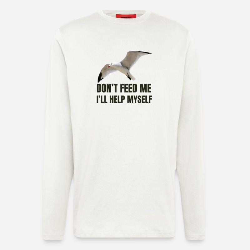 Seagull with Bold Statement - Longsleeve - made by SPREAD  - OFF WHITE