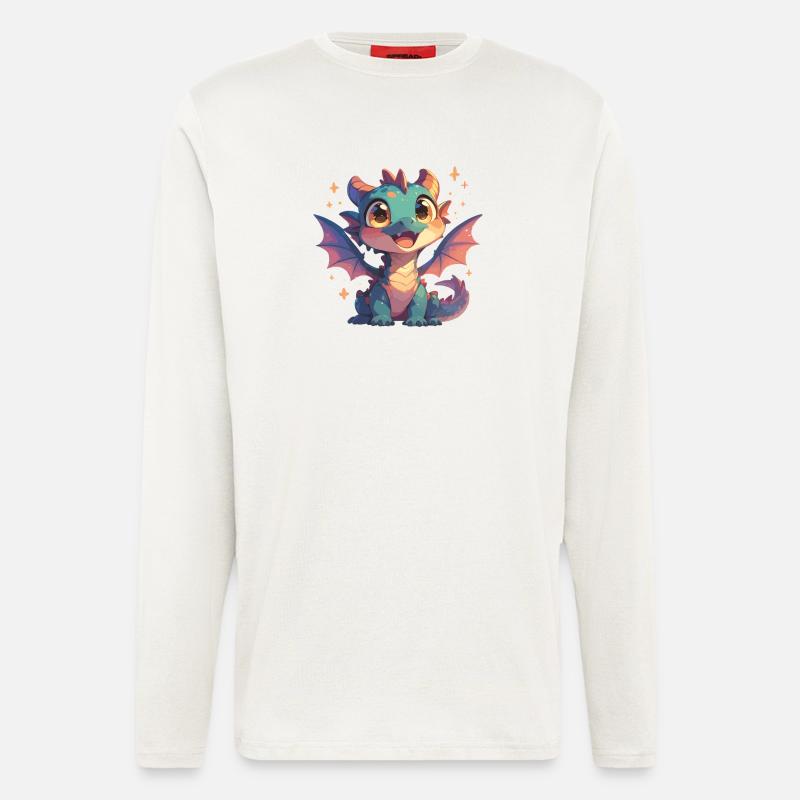 Drachen Drache - Langarmshirt - made by SPREAD - OFF WHITE