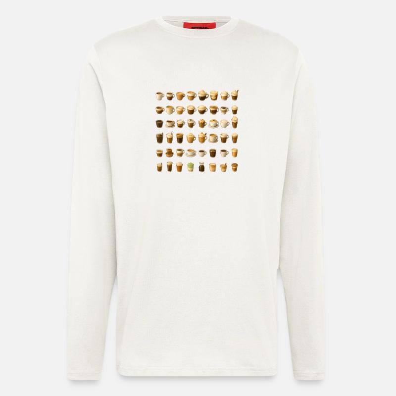 Various coffee drinks - Longsleeve - made by SPREAD  - OFF WHITE