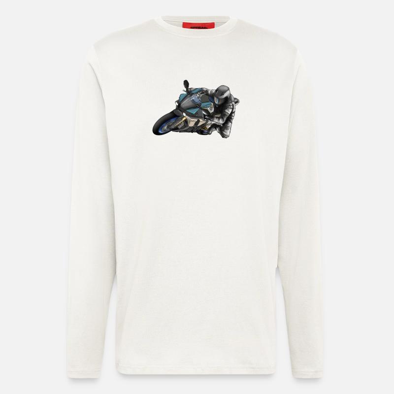 Adrenalin Motorrad Racing Design - Langarmshirt - made by SPREAD  - OFF WHITE