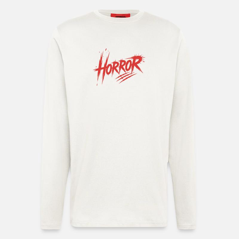 Horror - Killerblut-Design - Langarmshirt - made by SPREAD  - OFF WHITE